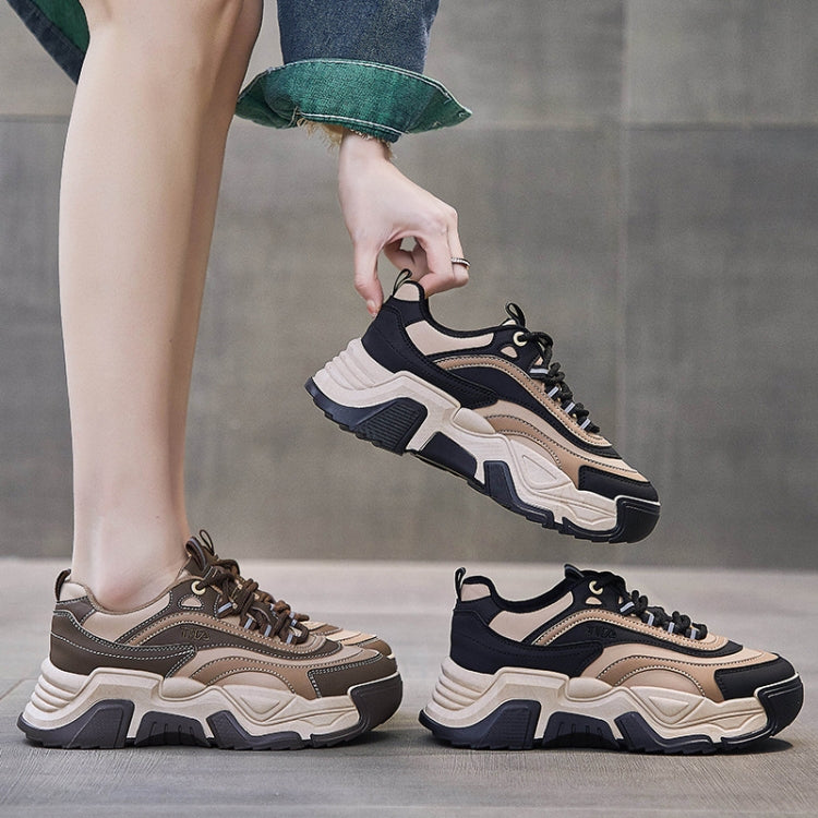 Women Students Thick Sole Breathable Lightweight Sports Shoes, Size: