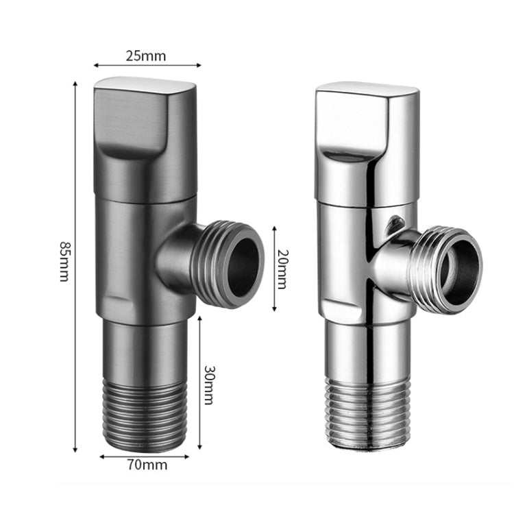 Full Copper Thickened Universal Corner Valve Washing Machine Water Stop Valve, Color: Gray