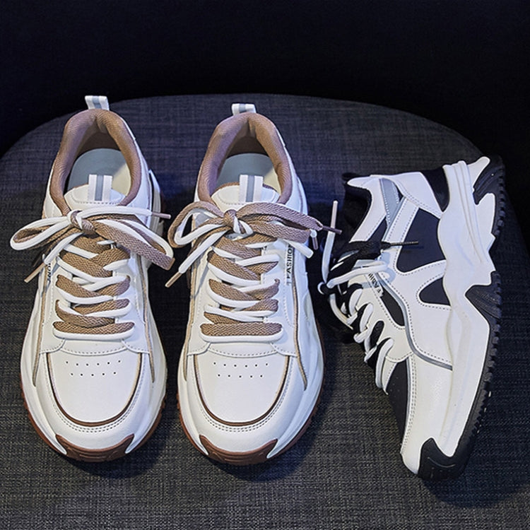 Leather Spring Breathable Wear-resistant Non-slip Casual Sports Shoes, Size: