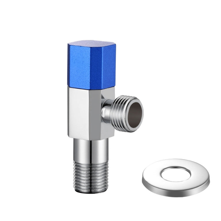 Hot and Cold Water Pipe Faucet 4 Points Water Stop Switch Valve, Style: Eight-side Blue Label Alloy Wheel