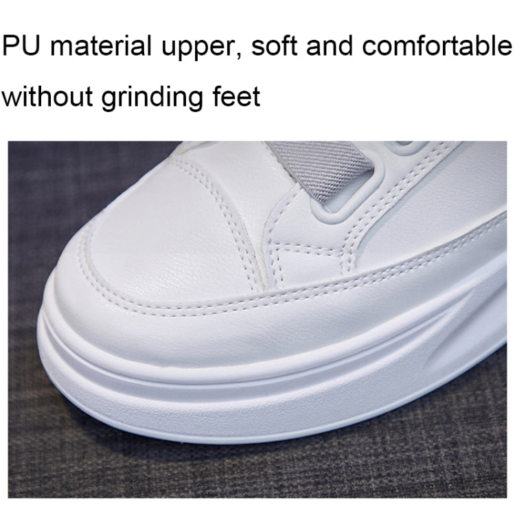 SH01 Sticky Elastic Patch Breathable White Shoes Spring Running Sneakers, Size: