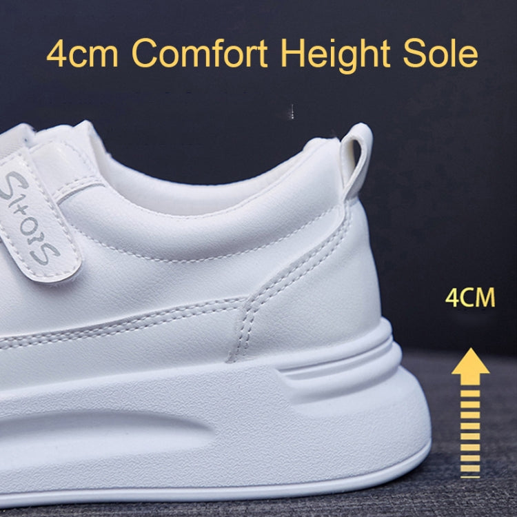 SH01 Sticky Elastic Patch Breathable White Shoes Spring Running Sneakers, Size: