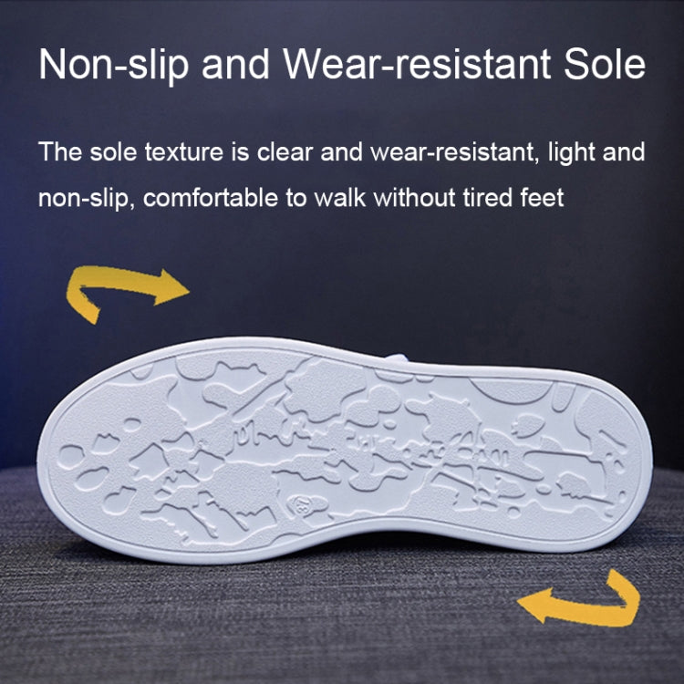 SH01 Sticky Elastic Patch Breathable White Shoes Spring Running Sneakers, Size: