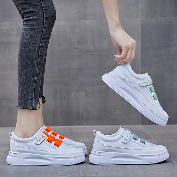 SH01 Sticky Elastic Patch Breathable White Shoes Spring Running Sneakers, Size: