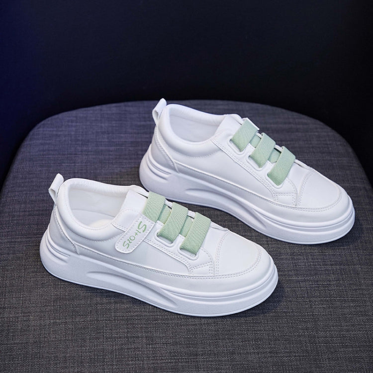 SH01 Sticky Elastic Patch Breathable White Shoes Spring Running Sneakers, Size: