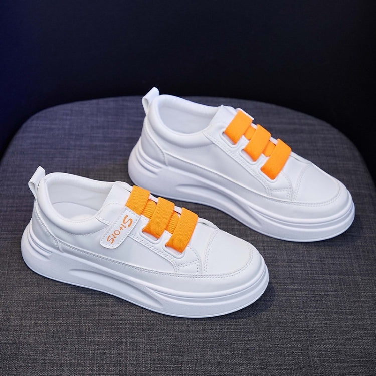 SH01 Sticky Elastic Patch Breathable White Shoes Spring Running Sneakers, Size: