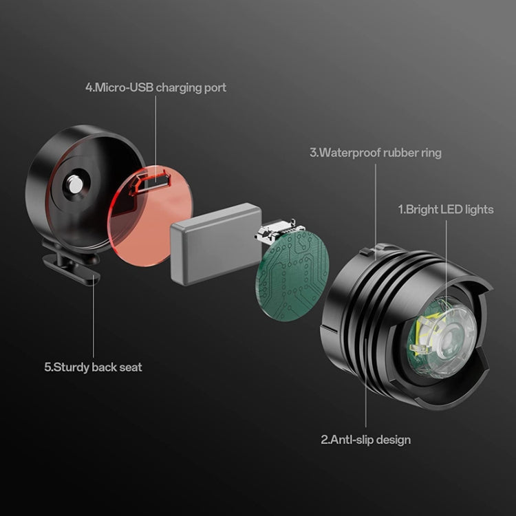 2pcs Aluminum Rechargeable Cave Shoes Light Camping Light