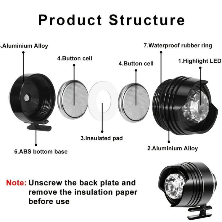 2pcs Aluminum Alloy Battery Model Cave Shoe Light Camping Light
