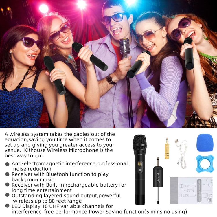 W1 Home Karaoke USB Computer UHF Wireless Microphone