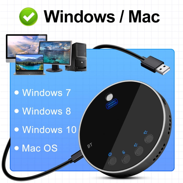 Q8 Video Bluetooth Conference Audio Computer Micro USB Interface Speaker Game Voice Recording Live Microphone