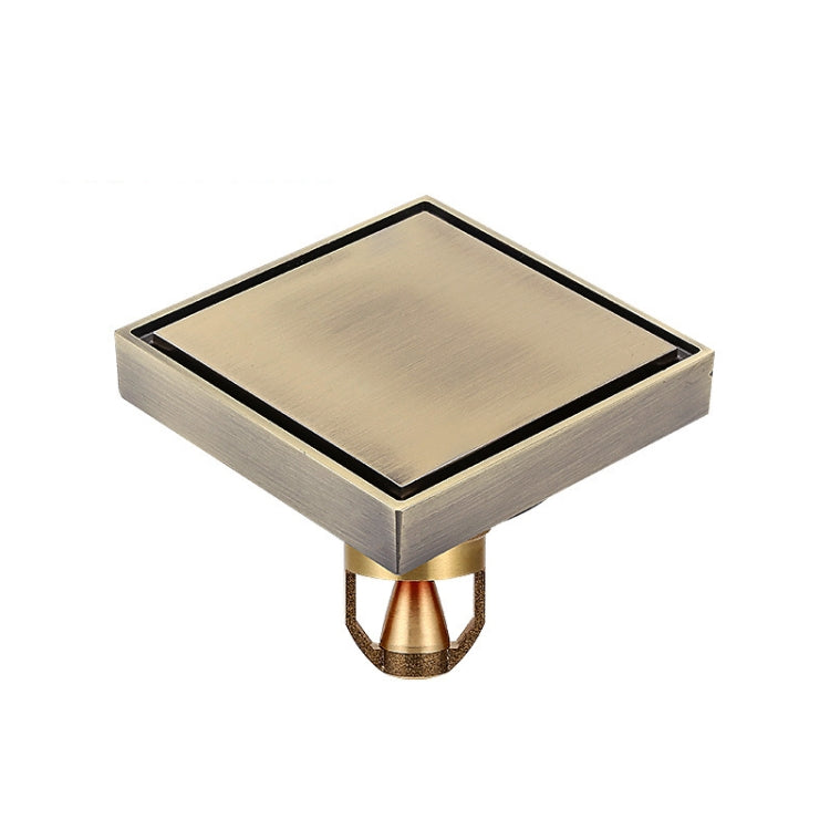 Bathroom Large Displacement Anti-odor Floor Drain, Style: K8013 Bronze+Magnetic Suspension