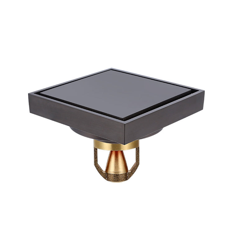 Bathroom Large Displacement Anti-odor Floor Drain, Style: K8016 Gray+Magnetic Suspension