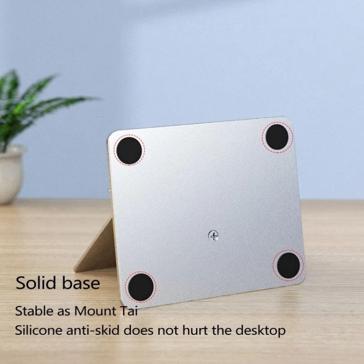 TM08  Aluminum Alloy Mobile Phone Tablet Bracket 360 Degree Rotating Base Desktop Lazy Bracket(Silver)