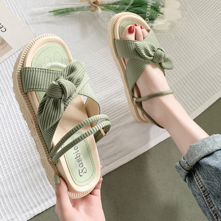 Summer Outerwear Thick Soled Casual Sandals Flat Slippers, Size: