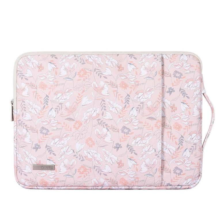 G4-89  PU Laptop Case Tablet Sleeve Bag with Telescoping Handle, Size: 11 Inch(Light Pink)