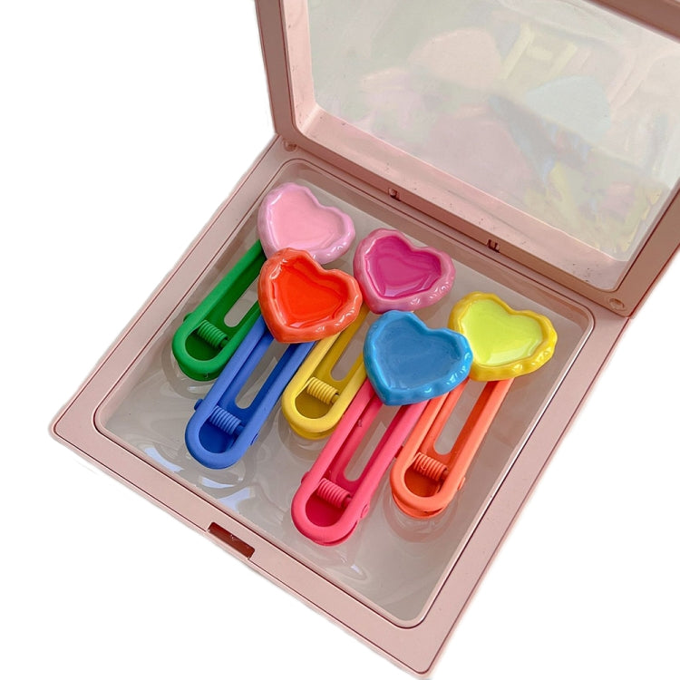 Dripping Oil Love Set Cute Jelly Bean Children Hair Clip Cartoon Colorful Hairpin Set