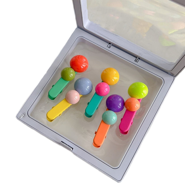 Double Bean Set Cute Jelly Bean Children Hair Clip Cartoon Colorful Hairpin Set