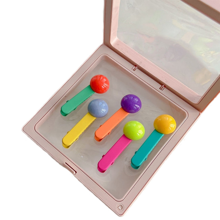 Single Bean Set Cute Jelly Bean Children Hair Clip Cartoon Colorful Hairpin Set