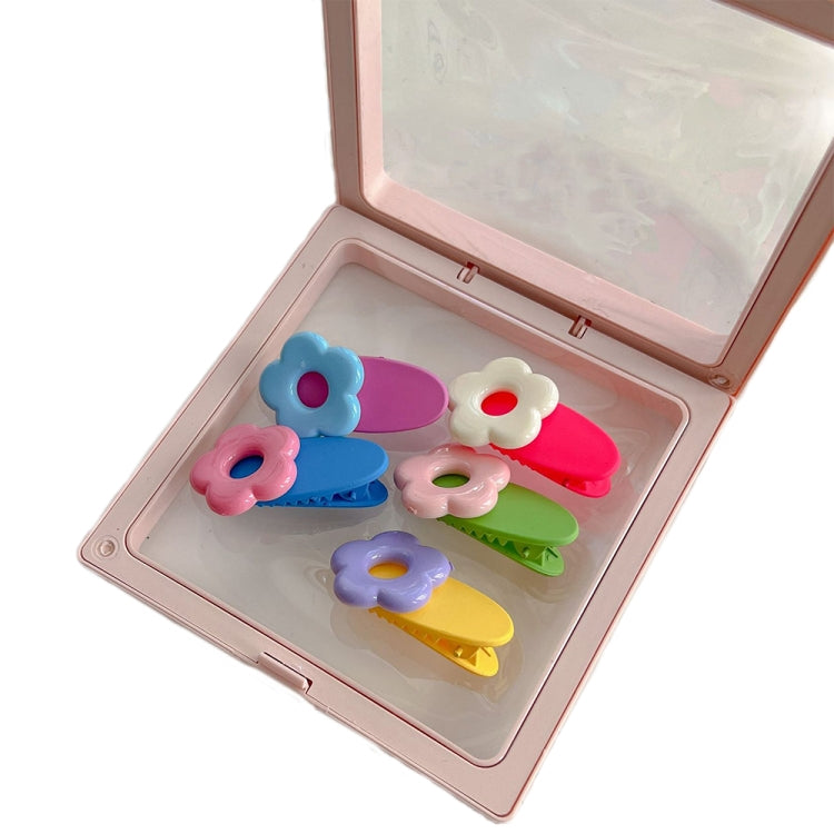 Flower Oval Set Cute Jelly Bean Children Hair Clip Cartoon Colorful Hairpin Set