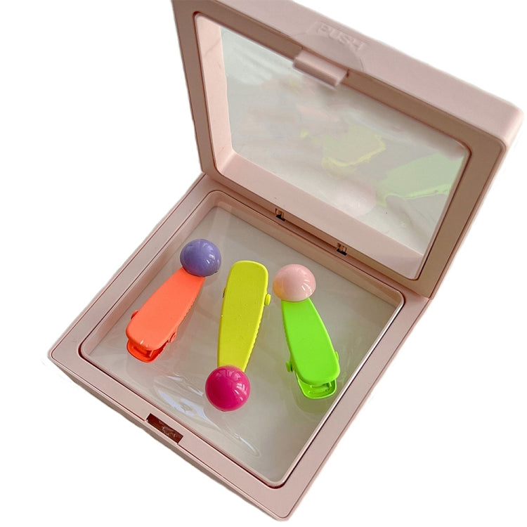 Orange Yellow Green Set Cute Jelly Bean Children Hair Clip Cartoon Colorful Hairpin Set