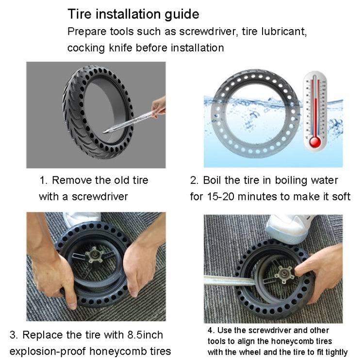 8 inch Electric Scooter Non-slip Honeycomb Outer Tire For Xiaomi M365/M365 Pro /1S/Pro2/Essential