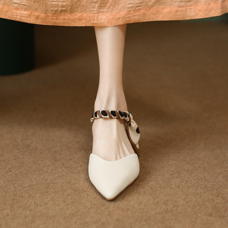 3cm Heightened Backspace Flat Heel Sandals, Size: 3