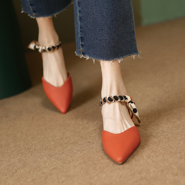 3cm Heightened Backspace Flat Heel Sandals, Size: 3
