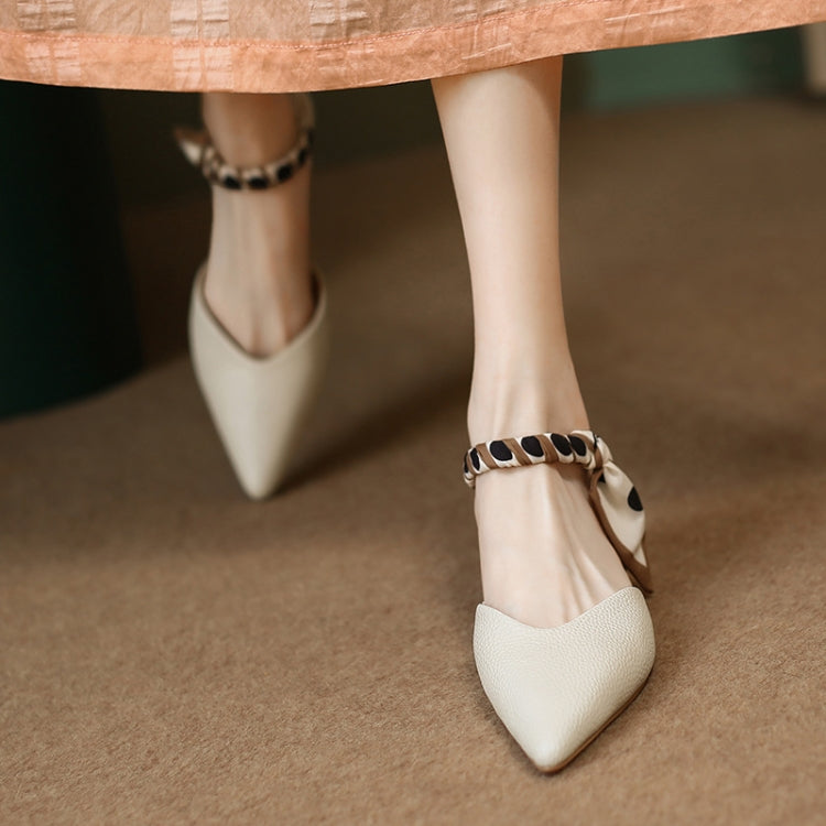 3cm Heightened Backspace Flat Heel Sandals, Size: 3