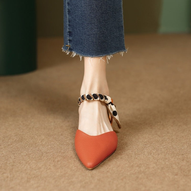 3cm Heightened Backspace Flat Heel Sandals, Size: 3