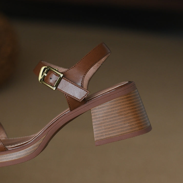 Summer Platform Mid Heel Open Toe Sandals, Size: 3