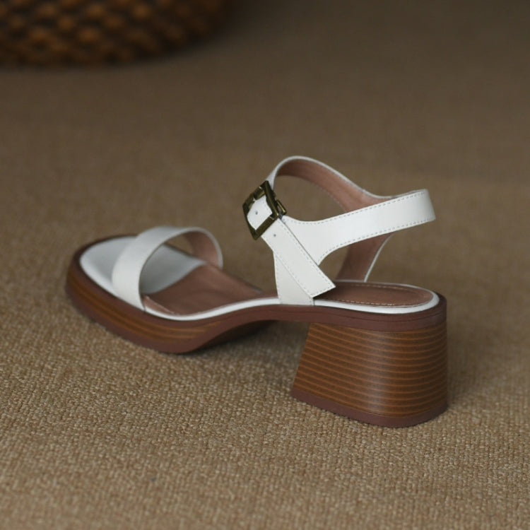 Summer Platform Mid Heel Open Toe Sandals, Size: 3