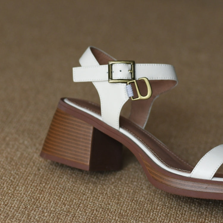 Summer Platform Mid Heel Open Toe Sandals, Size: 3
