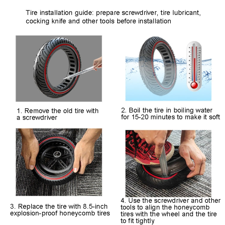Electric Scooter 8.5 inch Honeycomb Solid Tire For Xiaomi M365/M365 Pro /1S/Pro2/Essential