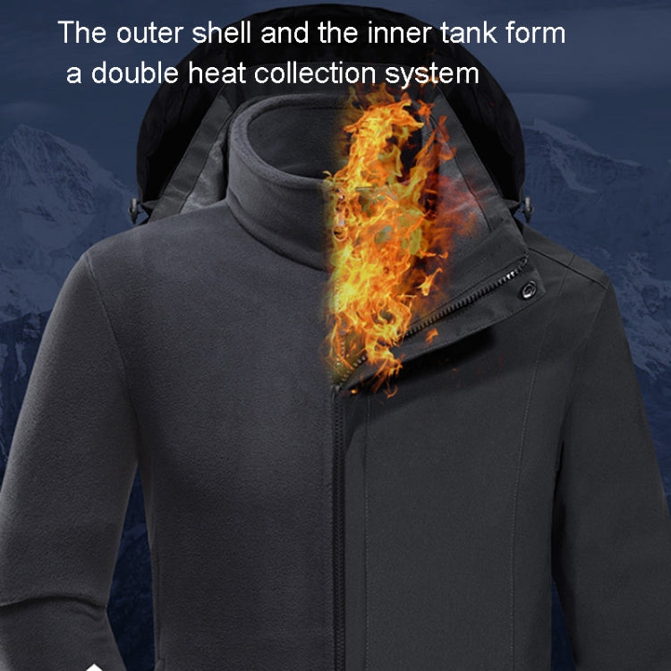 Women Outdoor Waterproof Jacket With Detachable Inner Warm Fleece for Camping Travel, Size: