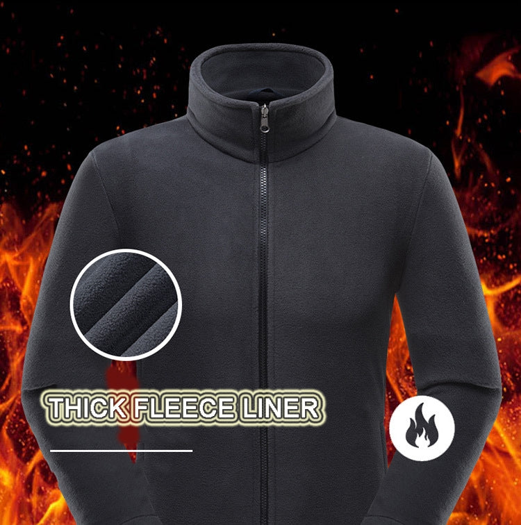 Women Outdoor Waterproof Jacket With Detachable Inner Warm Fleece for Camping Travel, Size: