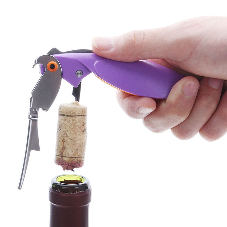 2pcs Parrot Shape Wine Bottle Opener Plastic Bottle Opener(Color Random Delivery)