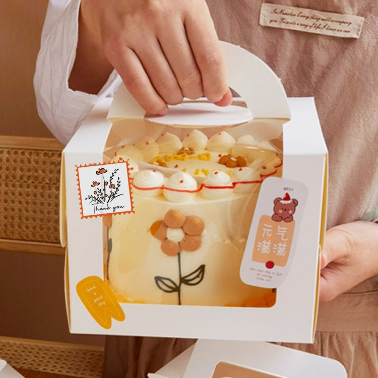 5 rolls Thank You Square Self-adhesive Gift Food Packaging Seal Sticker Card Label, Size: 38x38mm(K-212-R1)