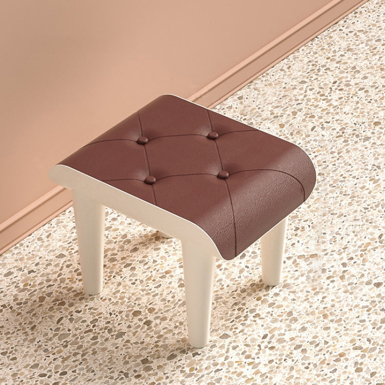 Plastic Leather Retro Stool Kindergarten Home Shoes Stool, Color: Red Medium