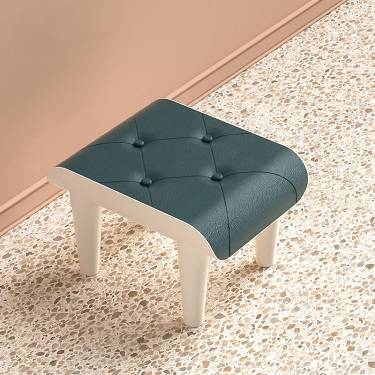 Plastic Leather Retro Stool Kindergarten Home Shoes Stool, Color: Blue Small