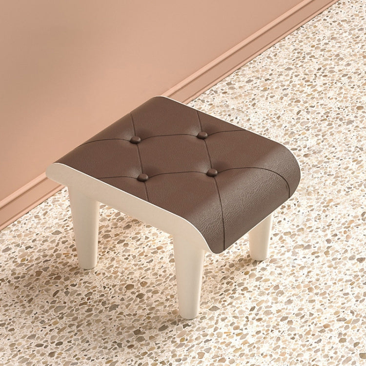 Plastic Leather Retro Stool Kindergarten Home Shoes Stool, Color: Brown Small