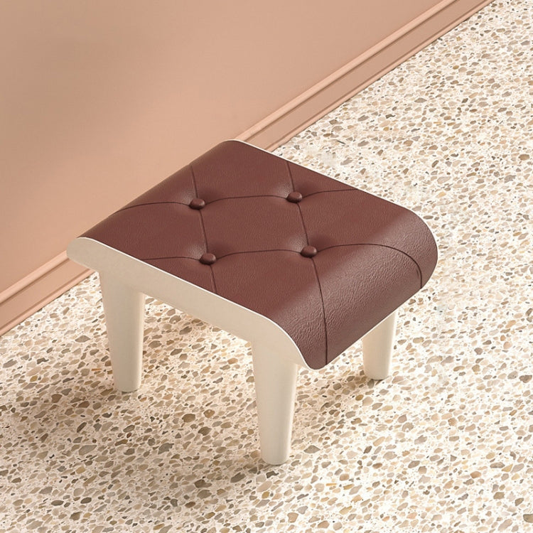 Plastic Leather Retro Stool Kindergarten Home Shoes Stool, Color: Red Small