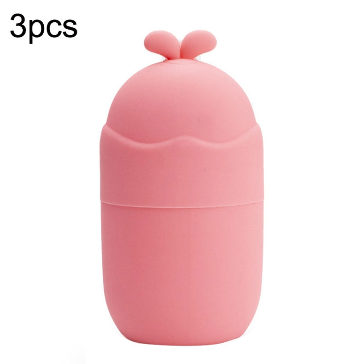 3pcs Beauty Products Face Ice Massage Ice Roller Silicone Rabbit Ice Grid With Plug
