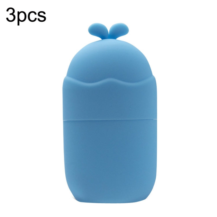 3pcs Beauty Products Face Ice Massage Ice Roller Silicone Rabbit Ice Grid With Plug