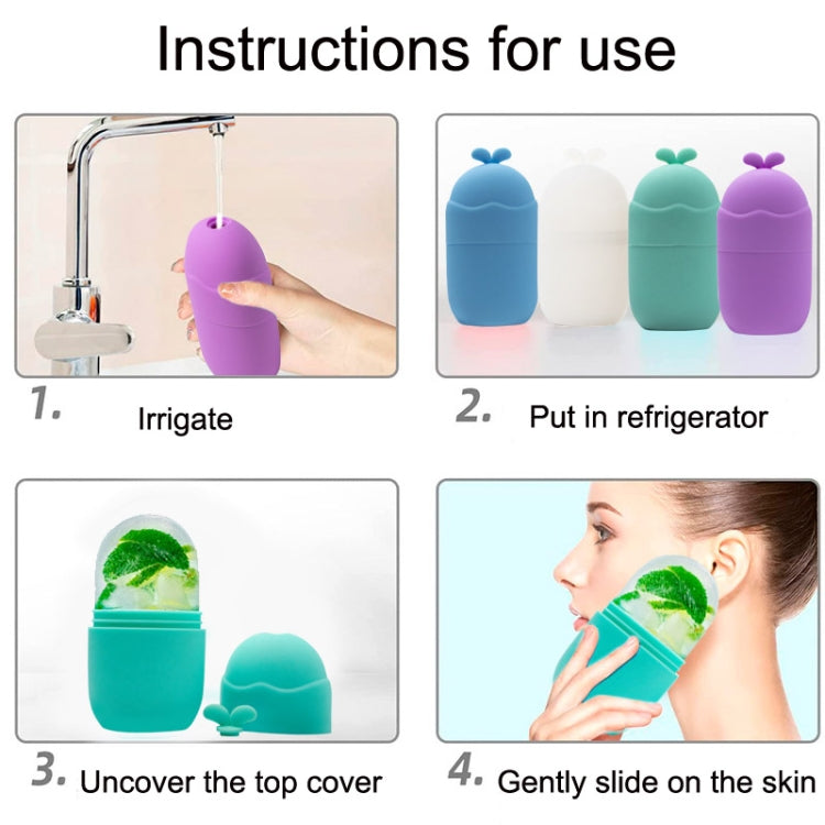 3pcs Beauty Products Face Ice Massage Ice Roller Silicone Rabbit Ice Grid With Plug