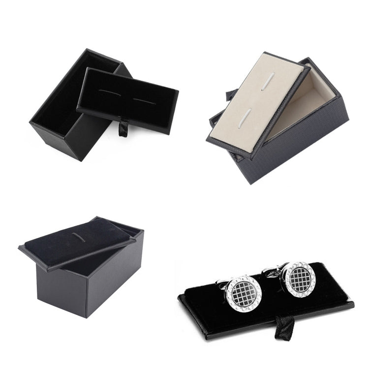 5pcs Cufflinks Tie Clip Box Jewelry Packaging Paper Box, Style: Pinhole Single Line