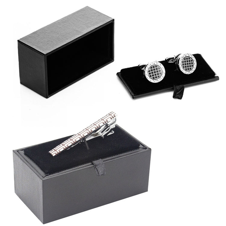 5pcs Cufflinks Tie Clip Box Jewelry Packaging Paper Box, Style: Pinhole Single Line