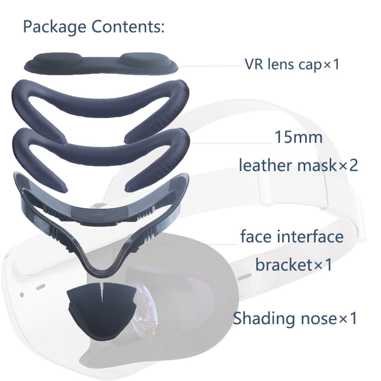 For Oculus Quest 2  VR Headset 5pcs/Set Replacement Face Eye Pad