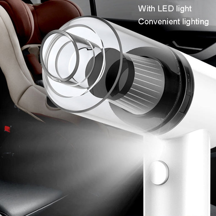 Car Wireless Charging Handheld Large Suction Power Vacuum Cleaner(White)