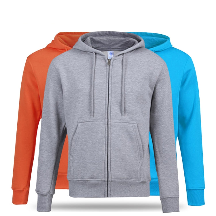 Zipper Cardigan Hooded Sweater Autumn Winter Fleece Coat Couple Sweatshirt, Size:
