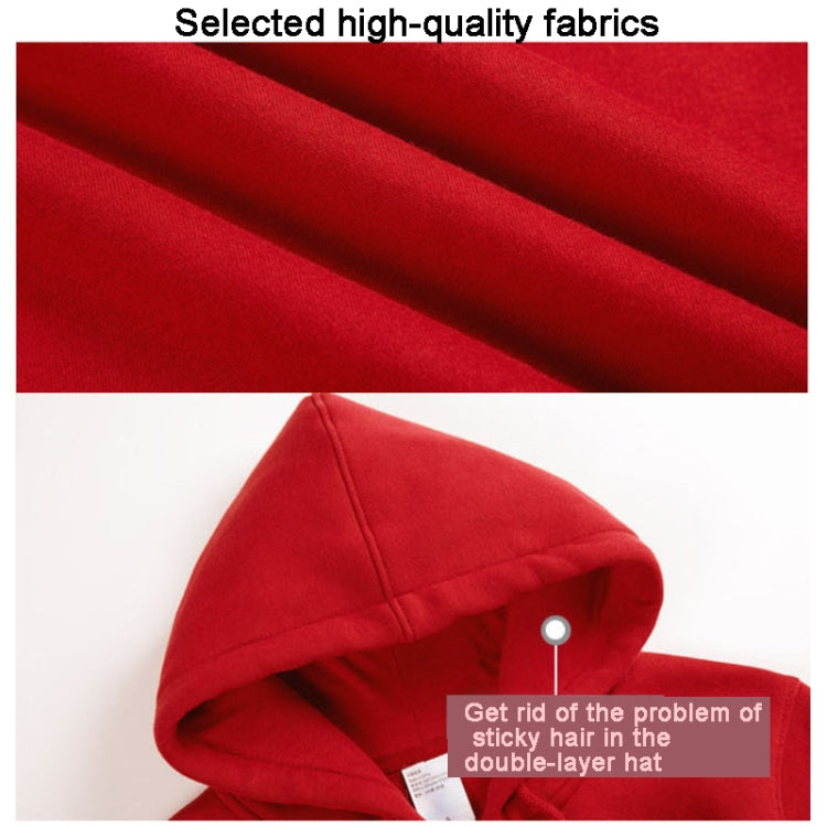 Zipper Cardigan Hooded Sweater Autumn Winter Fleece Coat Couple Sweatshirt, Size: